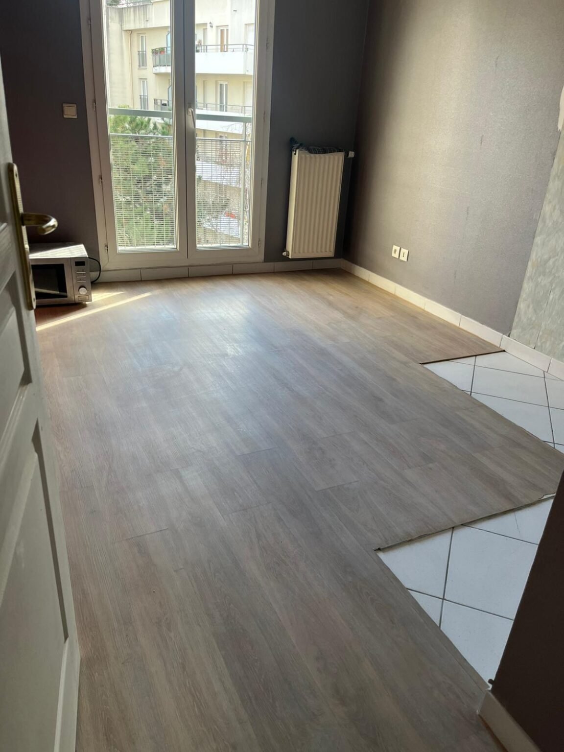 Sol et pièce après nettoyage de fin de chantier